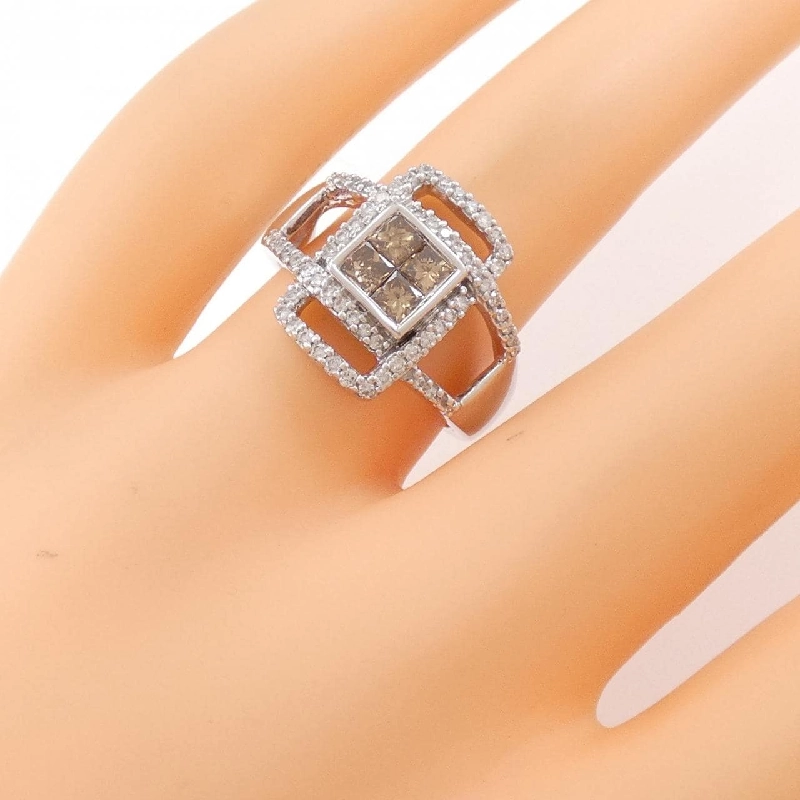 Nhẫn kim cương K18WG 0.75CT 671694