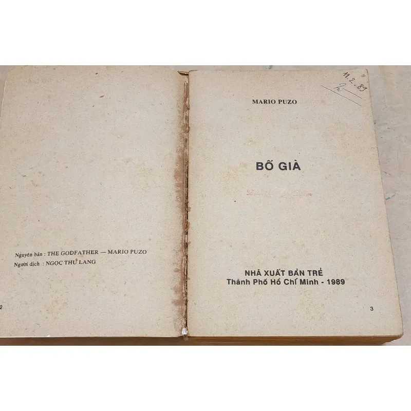 Tác phẩm VH kinh điển: BỐ GIÀ (Mario Puzo) - NXB Trẻ 1989, 519 trang 731773
