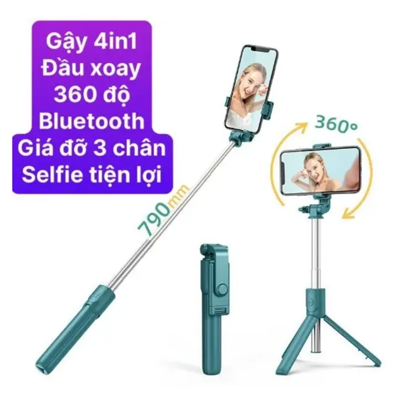 gậy chụp hình tripod 2in1 R1 có remote bluetooth 548707