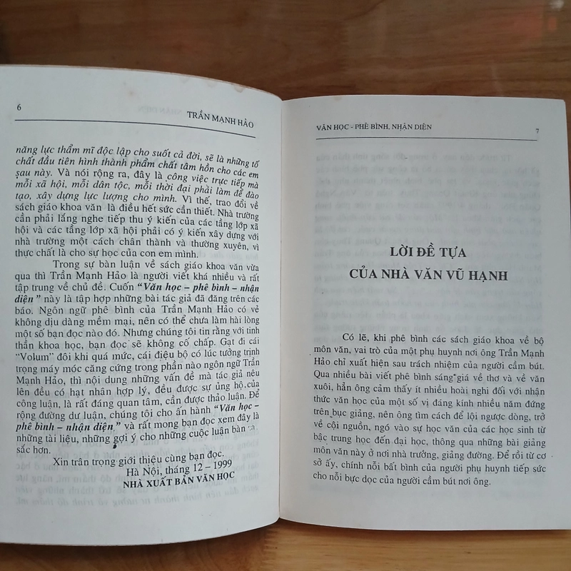 Văn Học ▪︎ Phê Bình, Nhận Diện - Trần Mạnh Hảo 444218
