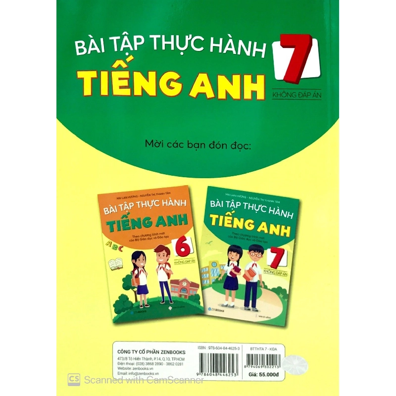 Bài Tập Thực Hành Tiếng Anh 7 (Không Đáp Án) - Theo Chương Trình Mới Của Bộ Giáo Dục Và Đào Tạo - Mai Lan Hương, Nguyễn Thị Thanh Tâm 288678