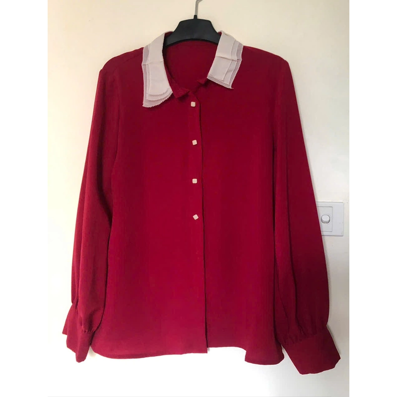Áo sơ mi nữ màu đỏ size S-M nhỏ 547526
