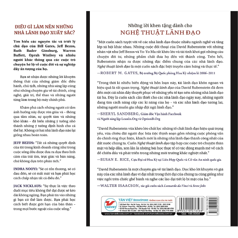 Nghệ Thuật Lãnh Đạo - Chân Dung Những CEO, Nhà Sáng Lập Và Những Người Thay Đổi Cuộc Chơi Vĩ Đại Nhất Thế Giới - David M. Rubenstein 295976