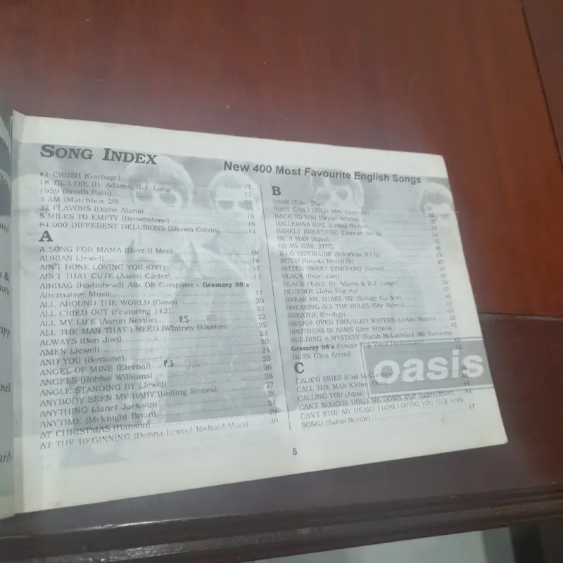 Most Favourite ENGLISH SONG BOOK 1998 745623