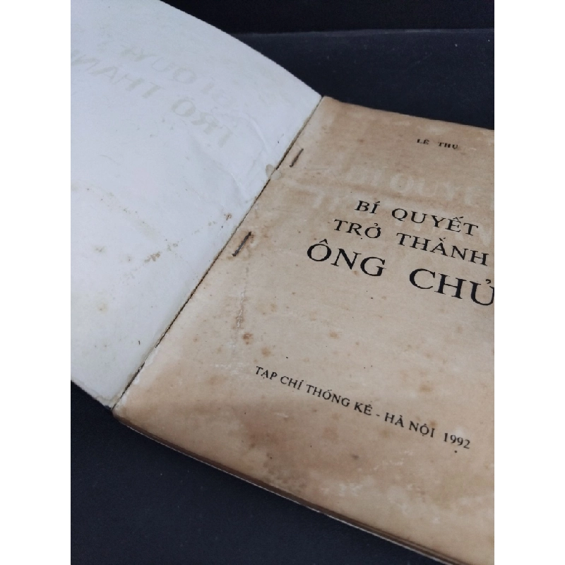 Bí quyết trở thành ông chủ mới 80% bẩn bìa, ố vàng 1992 HCM2811 Lê Thụ KỸ NĂNG 355292