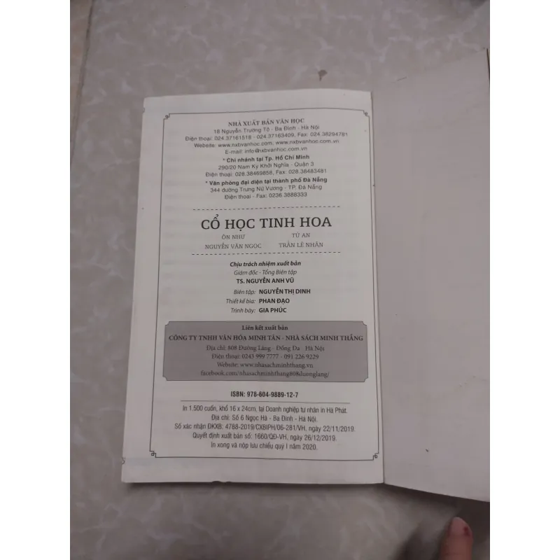 Sách: Cổ học tinh hoa - TG: Ôn Như Nguyễn Văn Ngọc, Tử An Trần Lê Nhân 752441