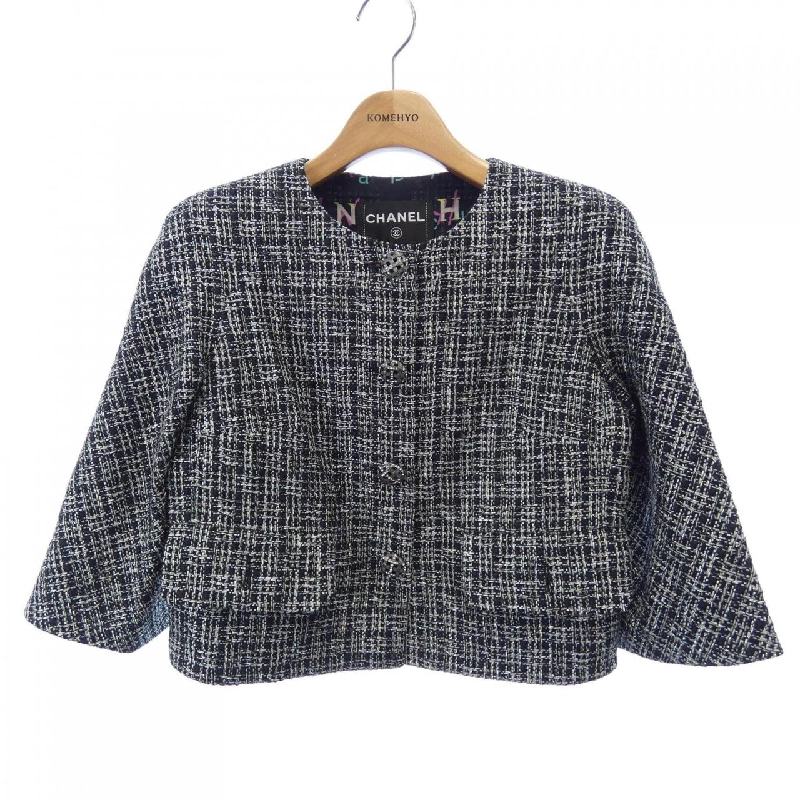 【Mã giảm giá】Áo khoác không cổ CHANEL 636640