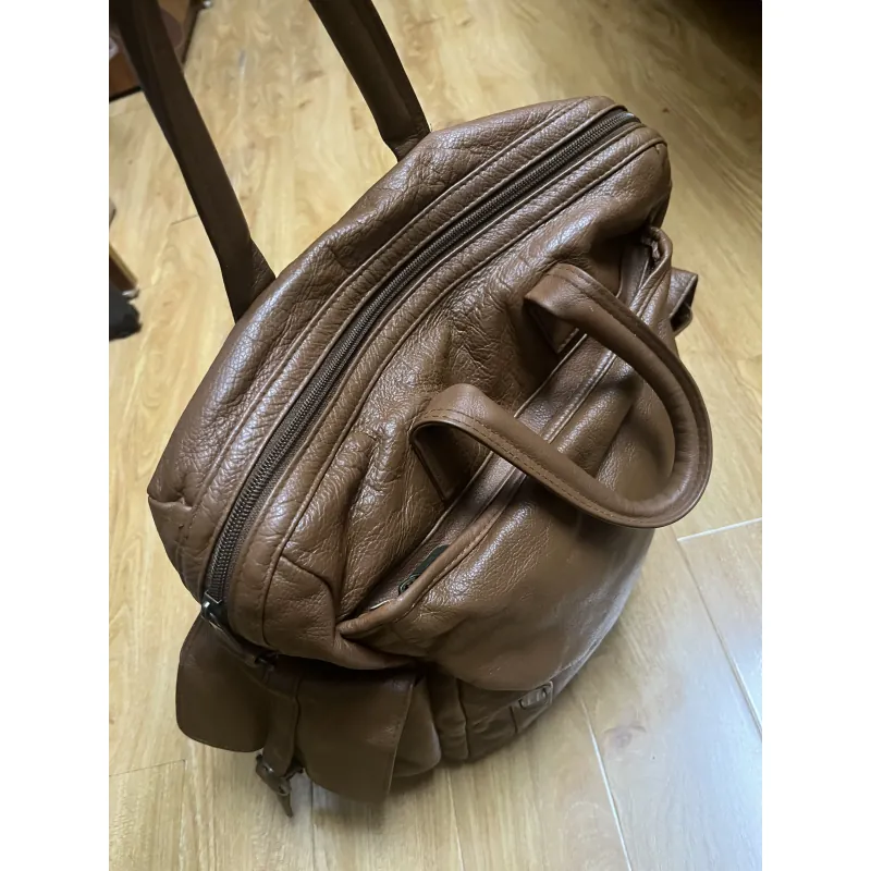 Balo nam 30x42x15 da thật 2hand 1013065