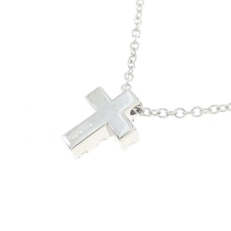 K18WG Dây chuyền kim cương chéo 0.10CT - Hàng hiệu Chính hãng 864570