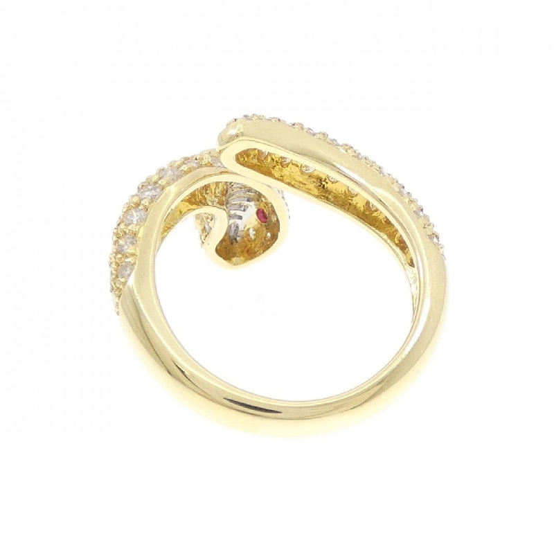 Nhẫn ruby K18YG hình rắn 0.08CT 669288