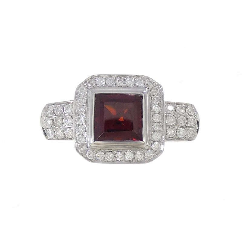 K18WG Garnet Ring - Hàng hiệu Authentic 846635