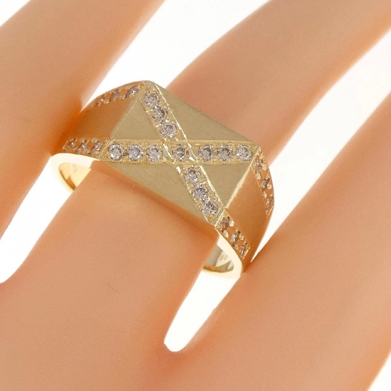 【Sản phẩm mới】Nhẫn kim cương K18YG 0.36CT 668290