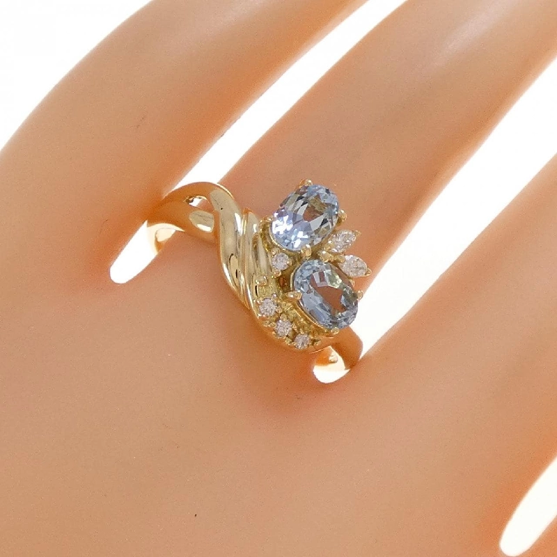 Nhẫn Aquamarine K18YG 0.95CT - Hàng hiệu Chính hãng 850049