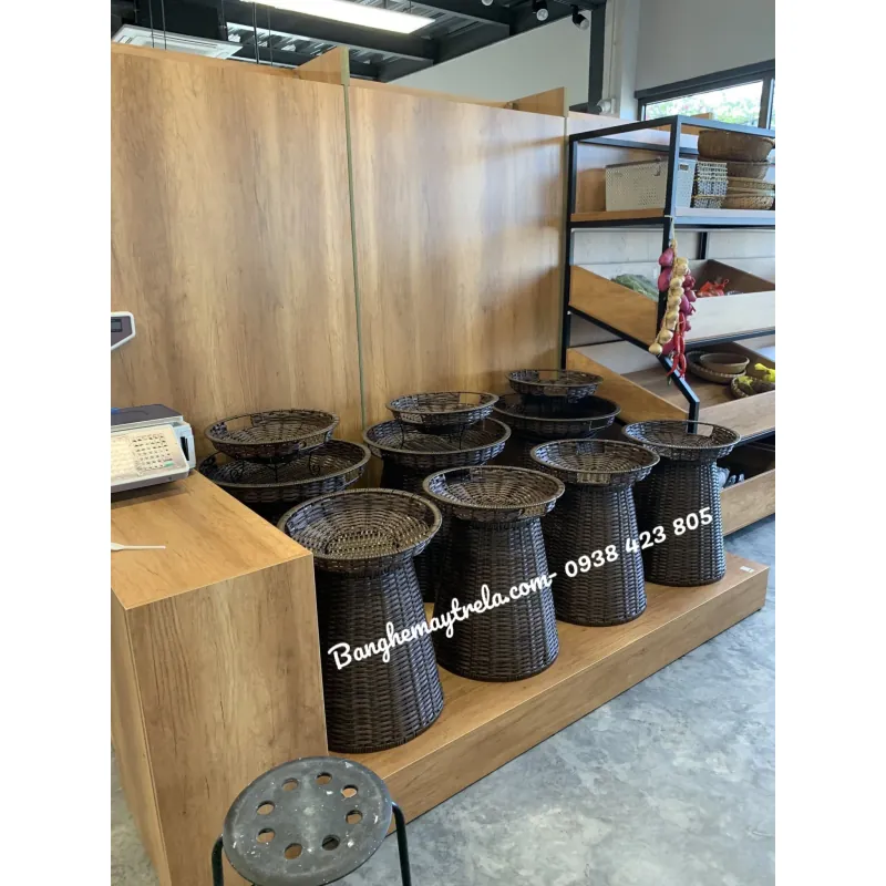 Giỏ trưng trái cây hoa quả siêu thị mây nhựa 927212