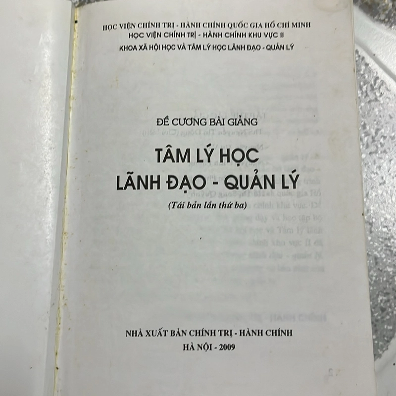 Tâm lý học lãnh đạo vac quản lý - Học viện chính trị 499840