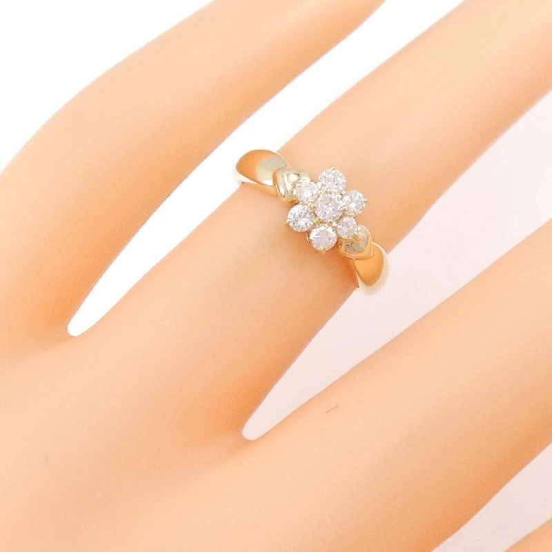Nhẫn kim cương hoa K18YG 0.31CT 672138