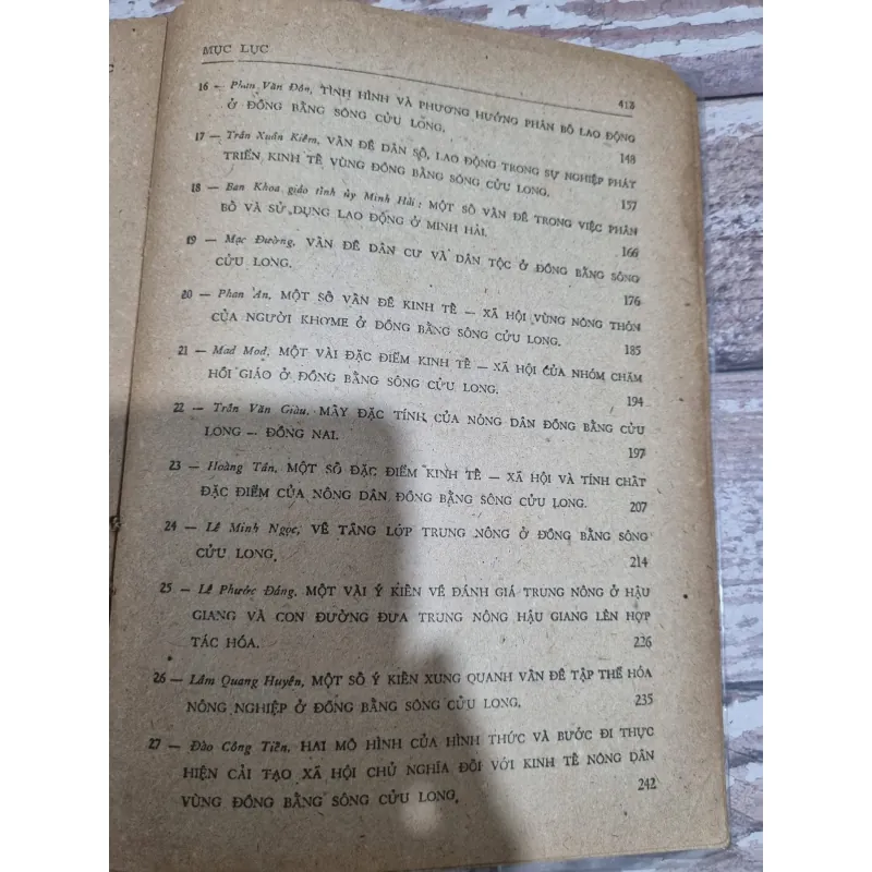 MỘT SỐ VẤN ĐỀ KHOA HỌC XÃ HỘI VỀ ĐỒNG BẰNG SÔNG CỬU LONG 714300
