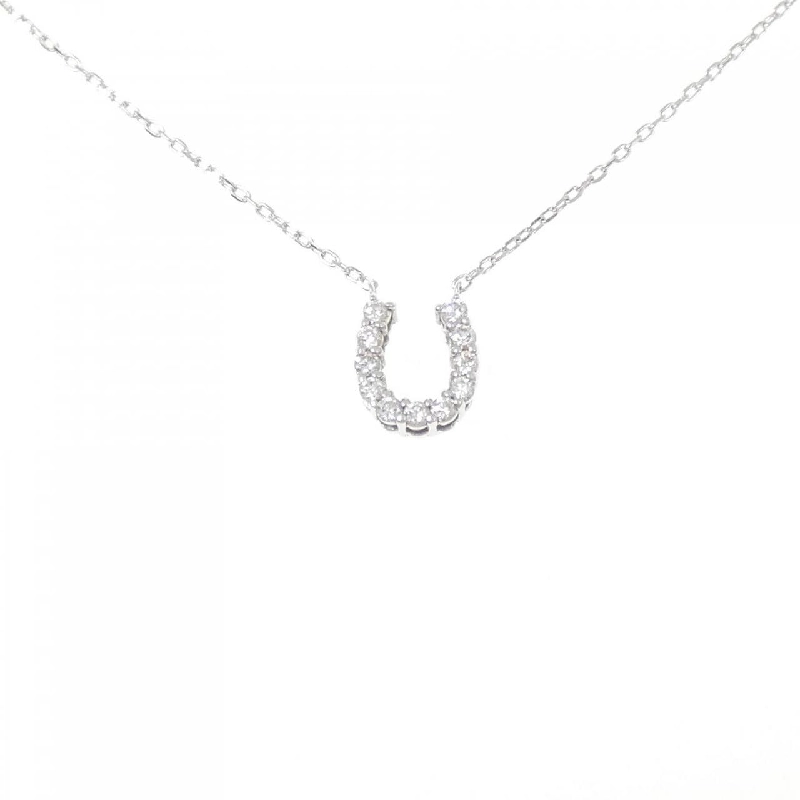 Dây chuyền kim cương hình móng ngựa K18WG 0.07CT - Hàng hiệu Authentic 858341