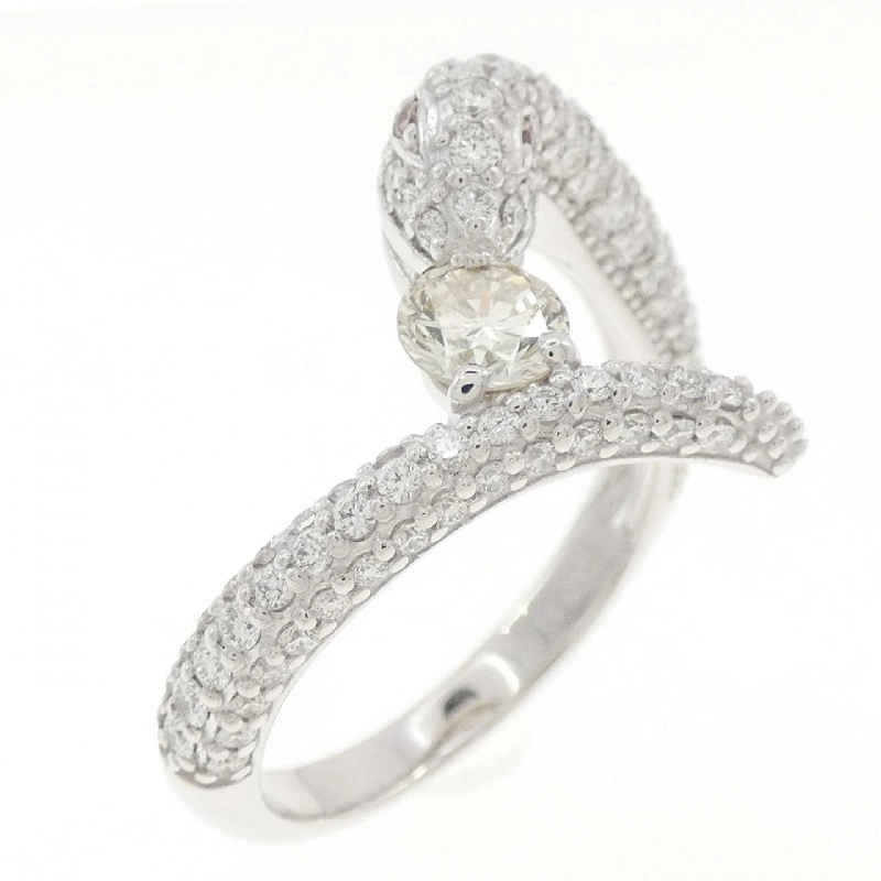 Nhẫn kim cương K18WG hình rắn 1.00CT 667306