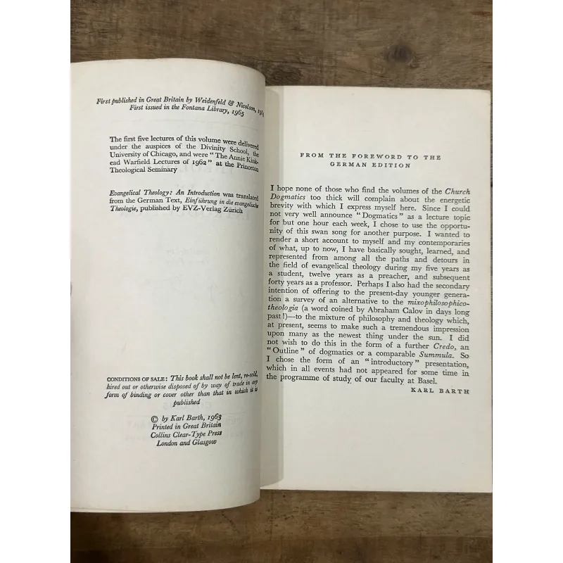 Evangelical Theology: An Introduction - Karl Barth (Sách Thần Học/Triết Học, Hiếm) 736352