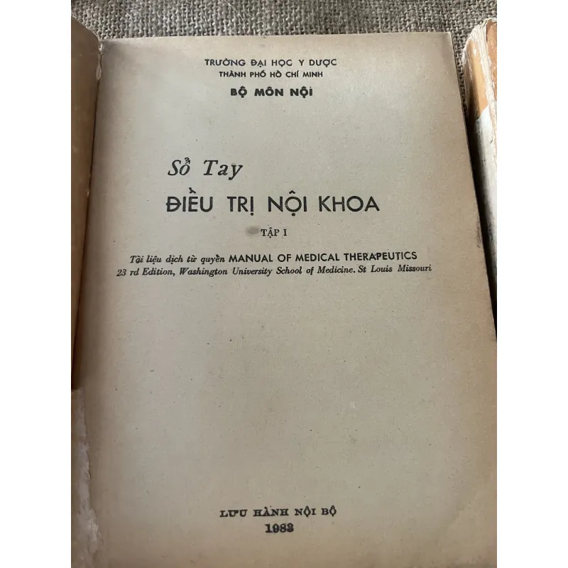 Sổ tay điều trị nội khoa, trọn bộ 2 tập, sách y,  791803