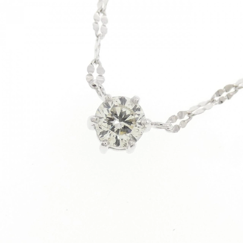 K18WG Solitaire Diamond Necklace 0.305CT - Hàng hiệu Authentic 856515