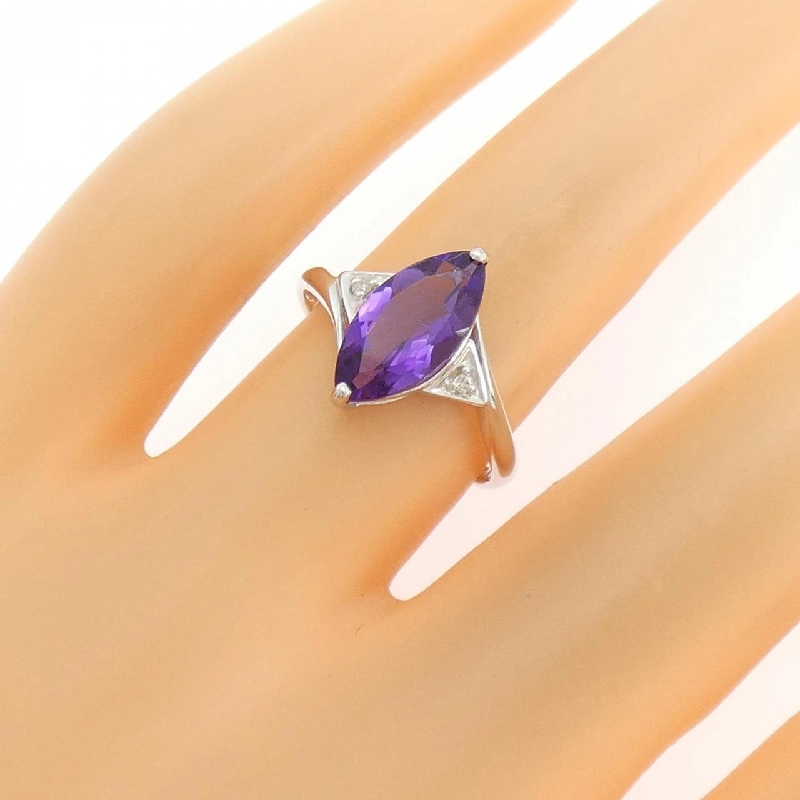 Nhẫn Amethyst K18WG - Hàng hiệu Authentic 851647