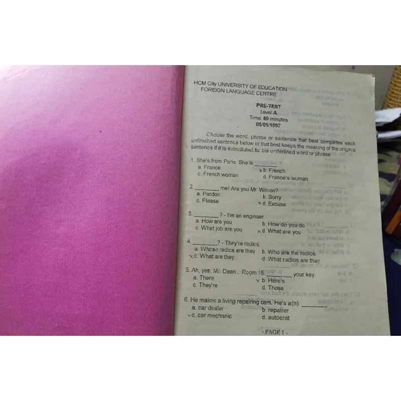 [Tiếng Anh căn bản] Model Certification tests Level - Pretests Listening - Reading Writing 1012756