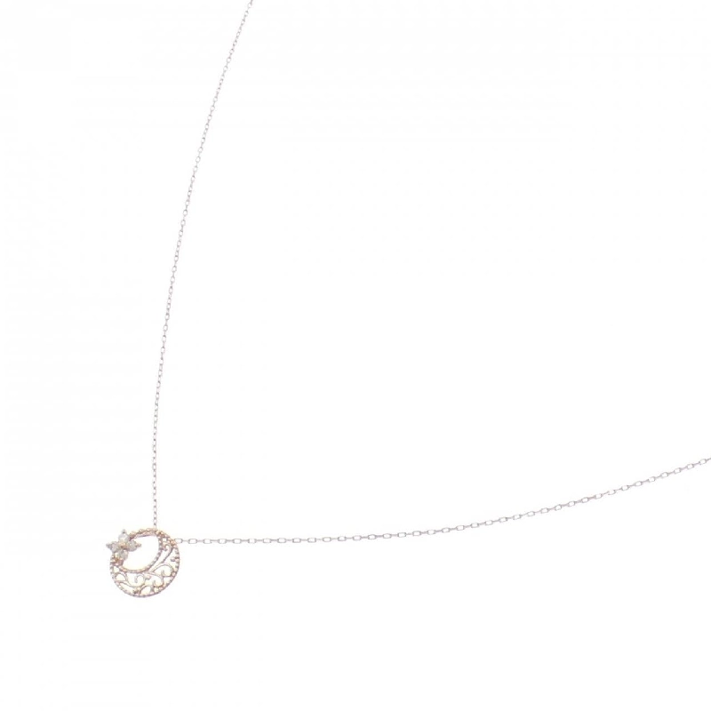 K10PG Hoa Kim Cương Dây Chuyền 0.02CT - Hàng hiệu Chính hãng 857437