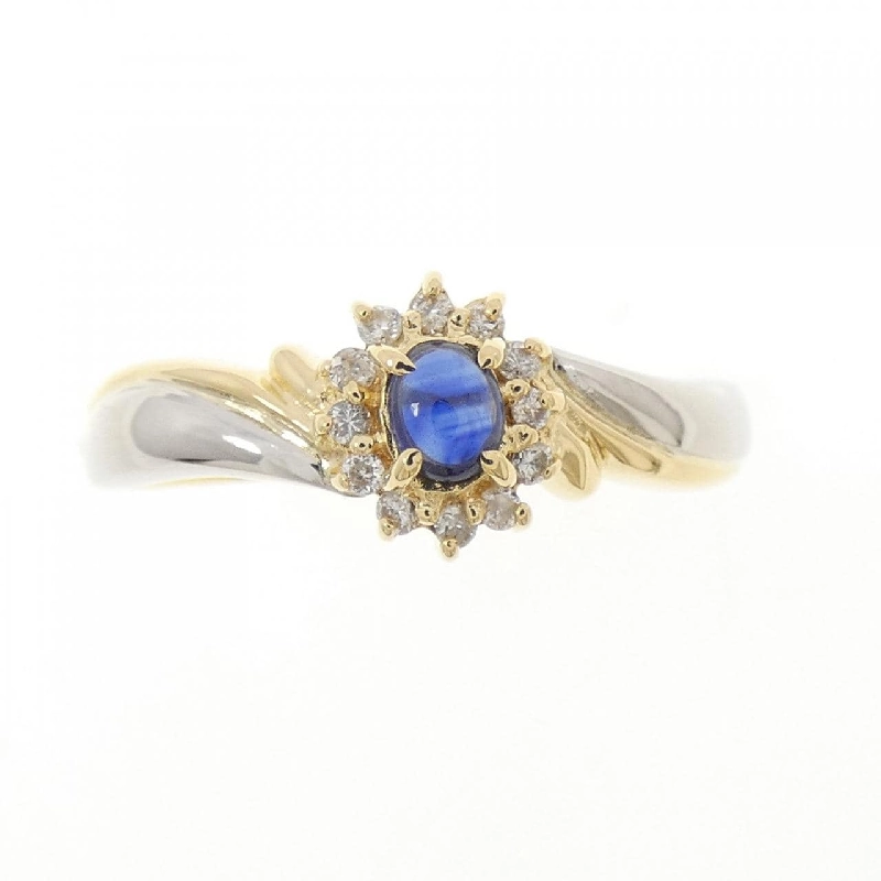 Nhẫn Sapphire K18YG/PT900 0.19CT 669348