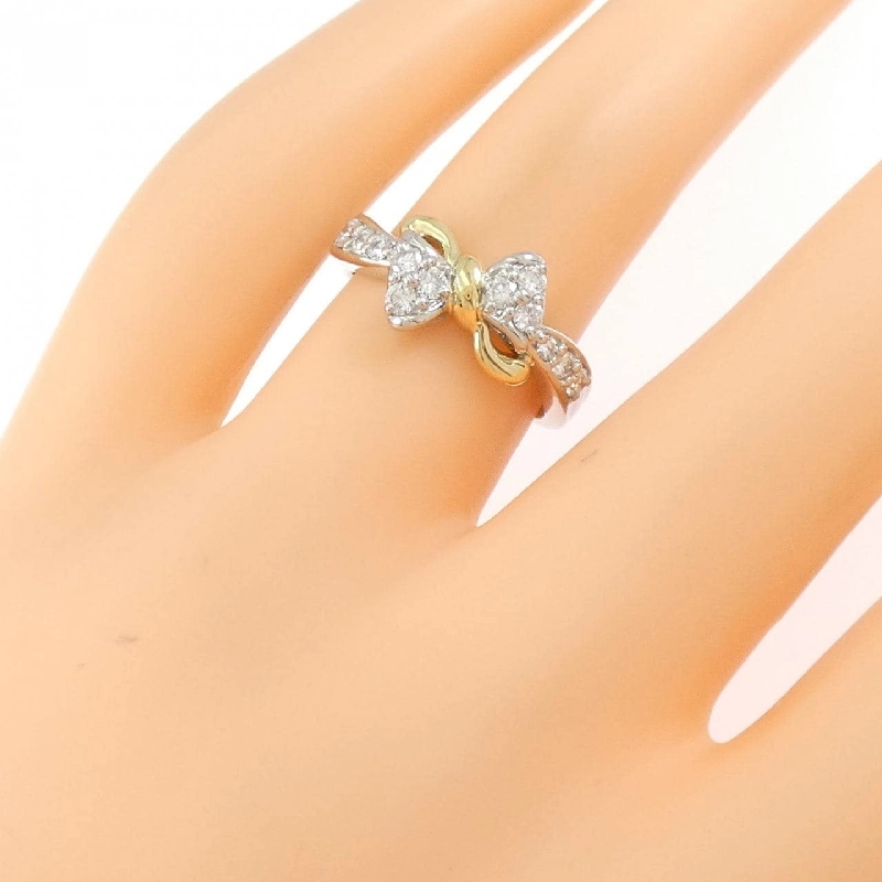 Nhẫn kim cương ruy băng PT900/K18YG 0.35CT - Hàng hiệu Chính hãng 855415