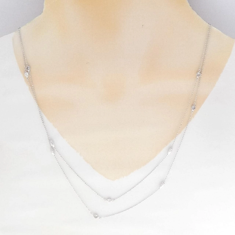 K18WG Dây chuyền kim cương 0.42CT - Hàng hiệu Chính hãng 846701