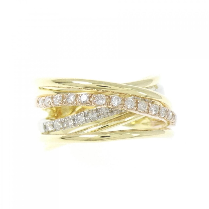 Nhẫn kim cương K18YG/PT/K18PG 0.30CT 671228