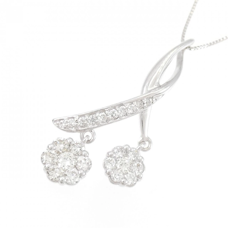 K18WG Hoa Diamond Dây chuyền 0.53CT - Hàng hiệu Chính hãng 860889