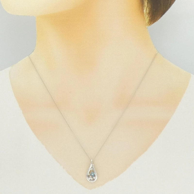 K18WG Hoa Hồng Kim Cương Dây Chuyền 0.08CT - Hàng hiệu Chính hãng 859720