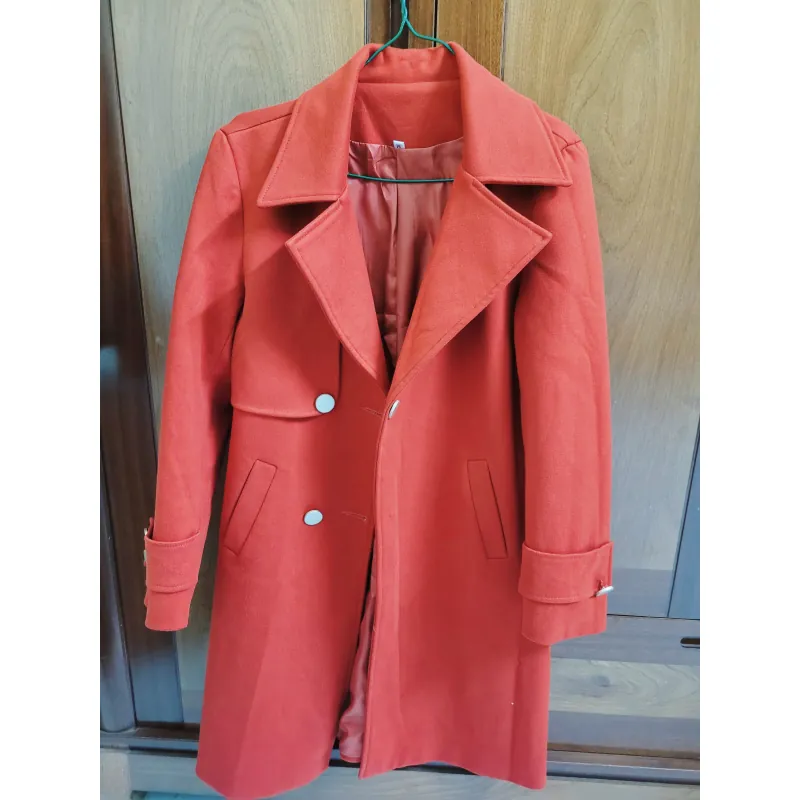 Áo dạ màu cam mịn 775823