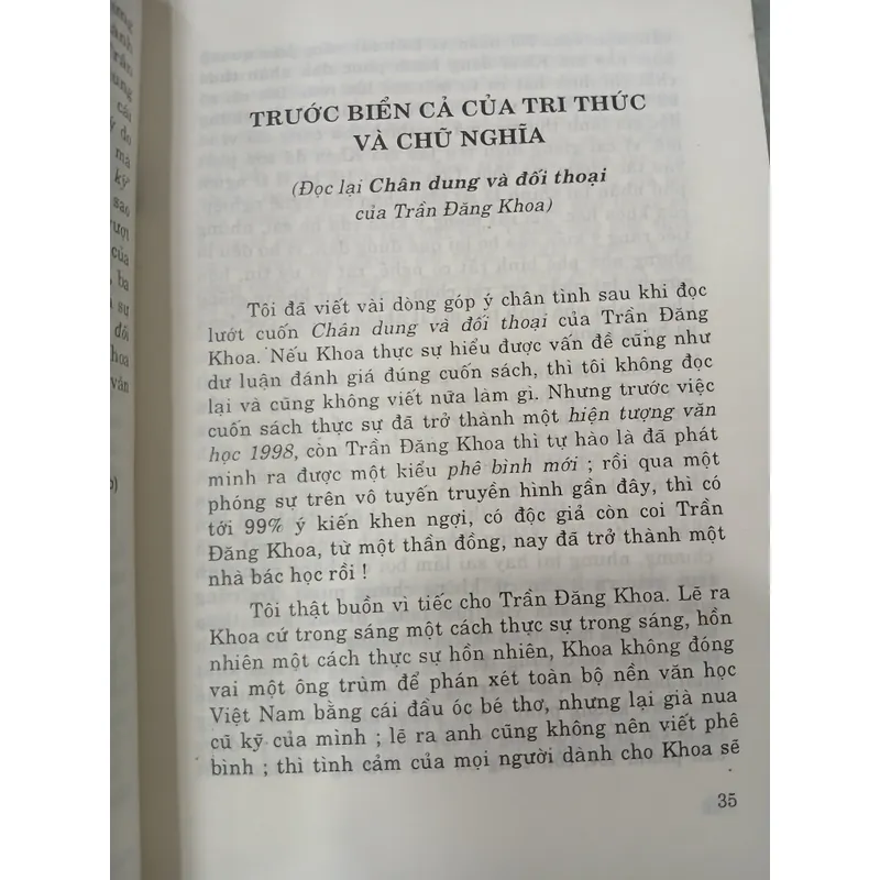 CHÂN DUNG VÀ ĐỐI THOẠI + XUNG QUANH CUỐN "CHÂN DUNG VÀ ĐỐI THOẠI" CỦA TRẦN ĐĂNG KHOA 717756