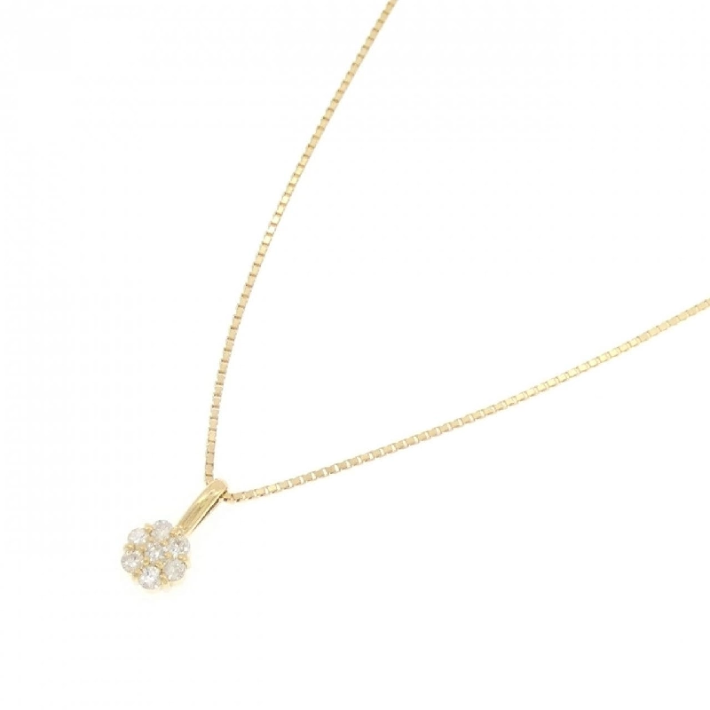 Dây chuyền kim cương hoa K18YG/750YG 0.14CT - Hàng hiệu Authentic 863579