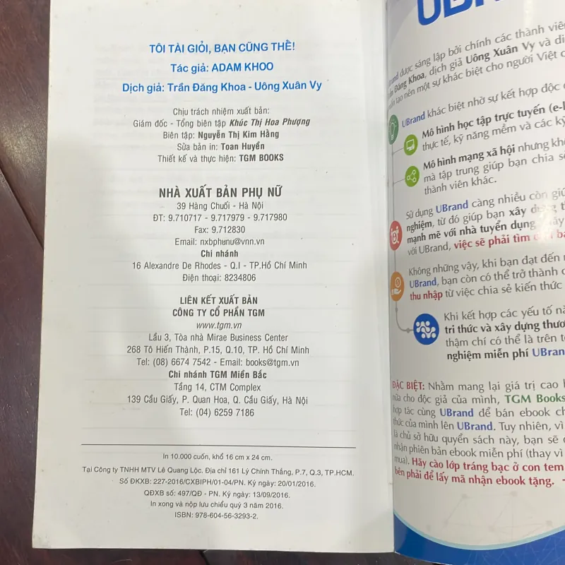 Tôi tài giỏi BẠN cũng thế! - Adam khoo - kỉ lục sách quốc văn giải vàng  1026694