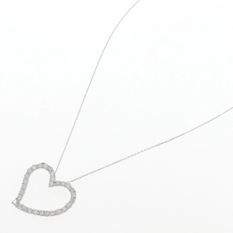 K18WG Dây chuyền kim cương hình trái tim 1.00CT - Hàng hiệu Chính hãng 862007