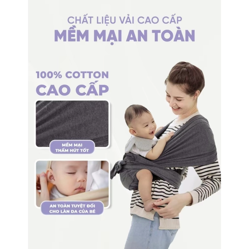 Địu vải Jumysie trợ lực cho bé sơ sinh đến 18 tháng 401157