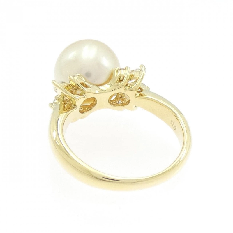 Nhẫn ngọc trai trắng K18YG 10.6mm - Hàng hiệu Authentic 854367