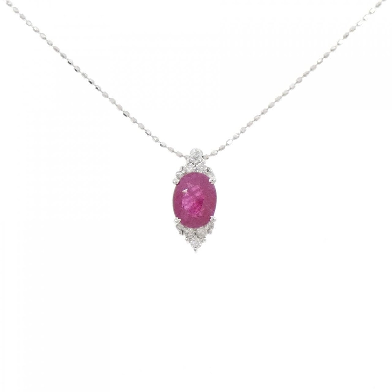 K18WG/750WG Dây chuyền Ruby 1.09CT - Hàng hiệu Chính hãng 856593