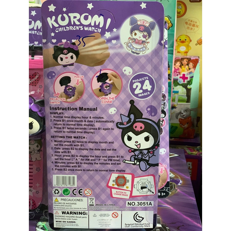 Đồ chơi đồng hồ đeo tay Kuromi children’s watch 3051A 284561