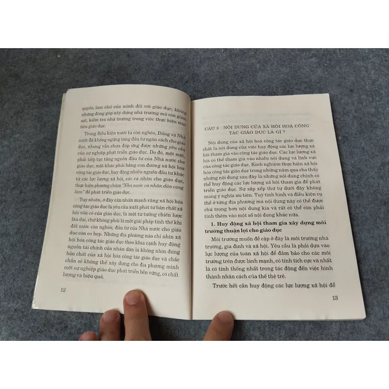 XÃ HỘI HOÁ CÔNG TÁC GIÁO DỤC. NHẬN THỨC VÀ HÀNH ĐỘNG 718892