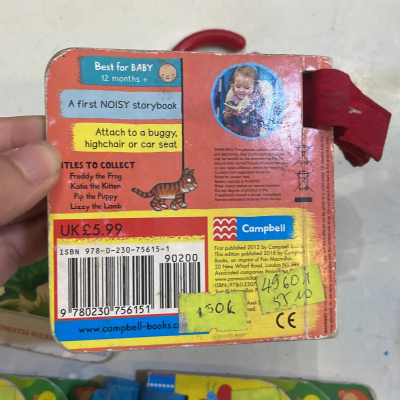 NGOẠI VĂN : sách trò chơi : usborne - baby’s very first buggy book Animals ; Dinosour  1027462