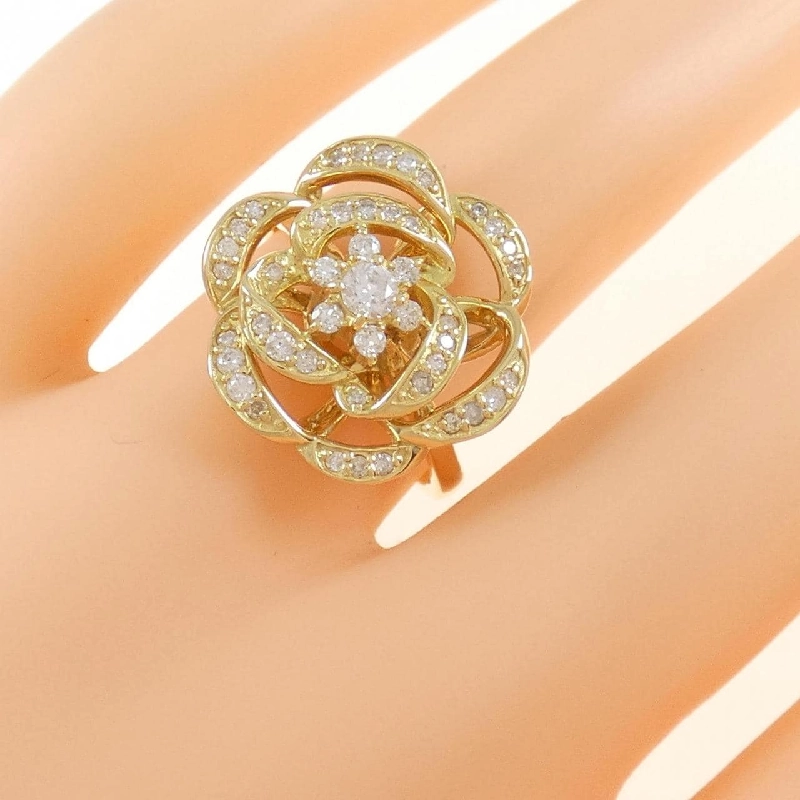 Nhẫn kim cương hoa K18YG 0.42CT - Hàng hiệu Authentic 855963