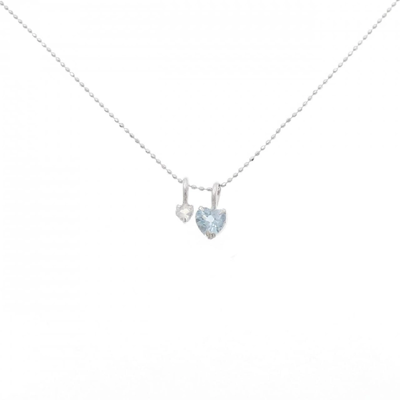 K18WG 2WAY Aquamarine Necklace - Hàng hiệu Authentic 859405