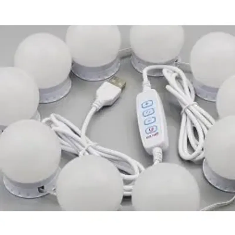 Bộ 10 Bóng Đèn Led Tăng Giảm Ánh Sáng 5 Chế Độ Gắn Gương Bàn Trang Điểm 604294