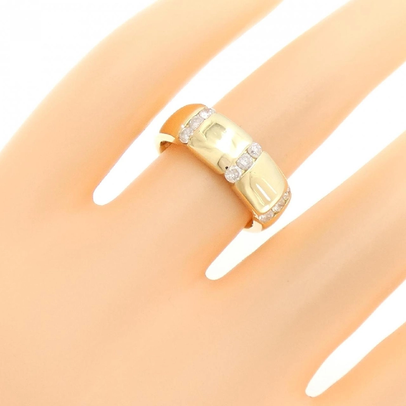 Nhẫn kim cương K18YG 0.34CT 671627